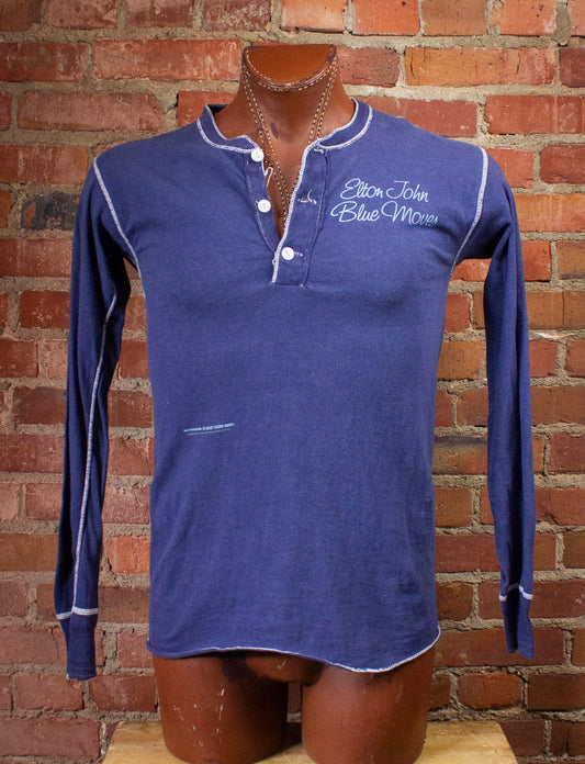 Vintage Elton John Blue Moves Long Sleeve Concert T Shirt 1976 Medium