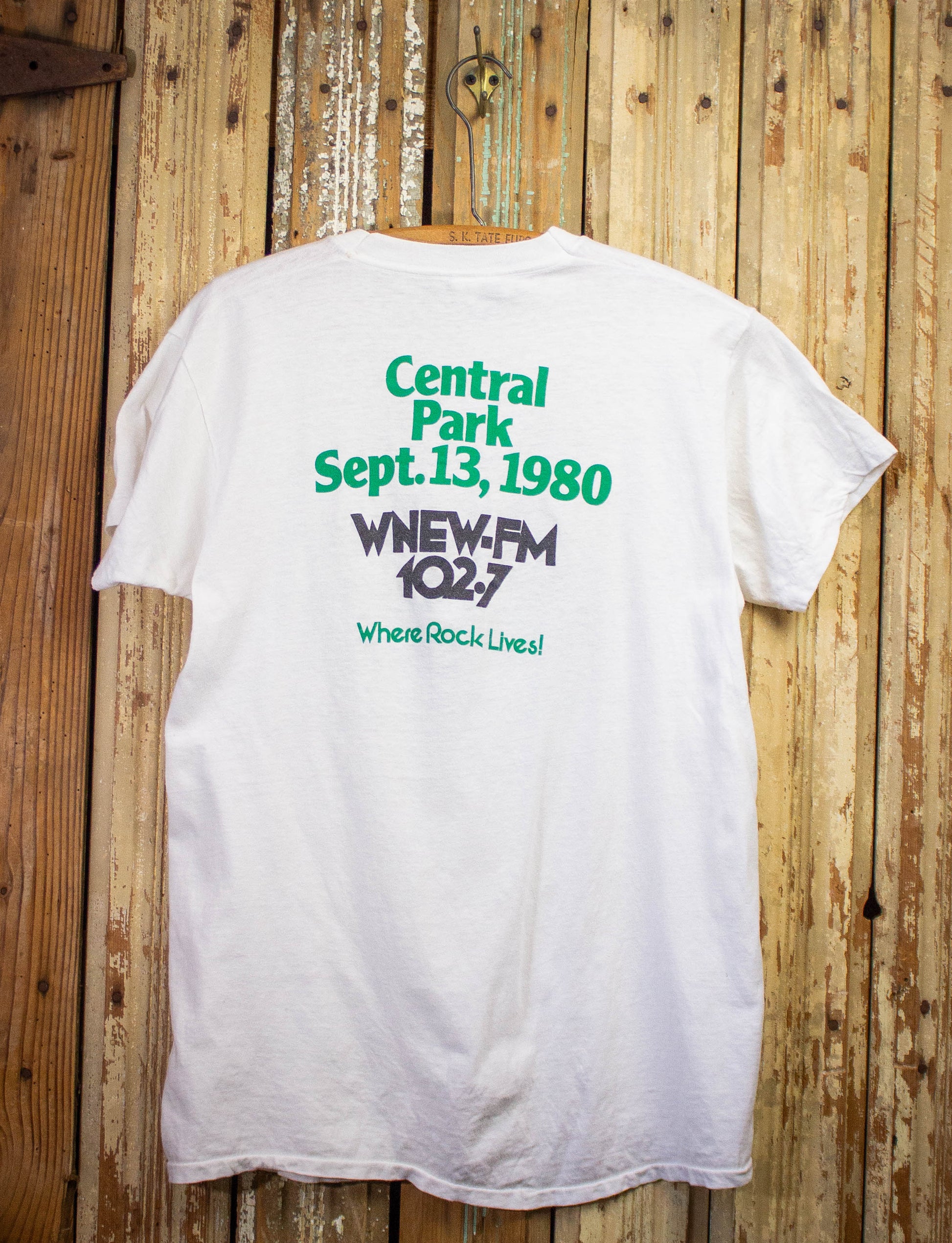 Vintage Elton John Central Park Concert T Shirt 1980 White Medium