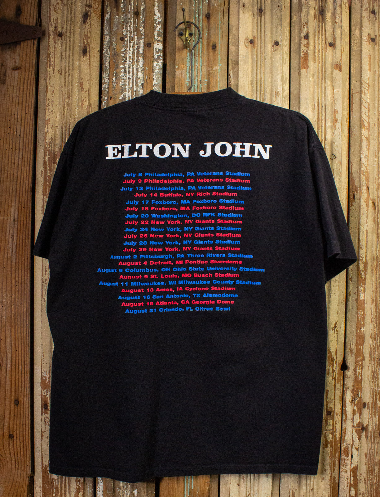 Vintage Elton John Tour Concert T Shirt 1994 Black XL