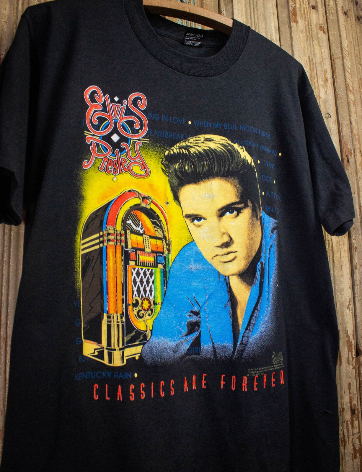 Vintage Elvis Classics Are Forever T Shirt 1992 Black Large