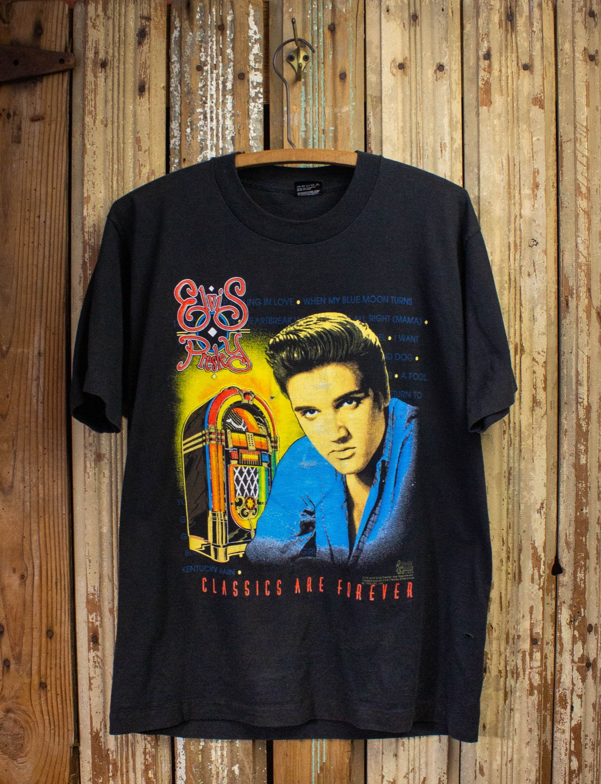 Vintage Elvis Classics Are Forever T Shirt 1992 Black Large