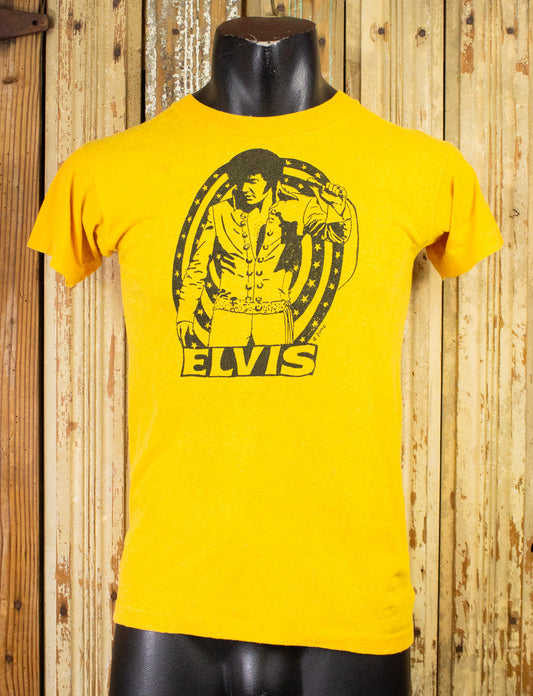 Vintage Elvis Presley Concert T Shirt 70s Yellow Small