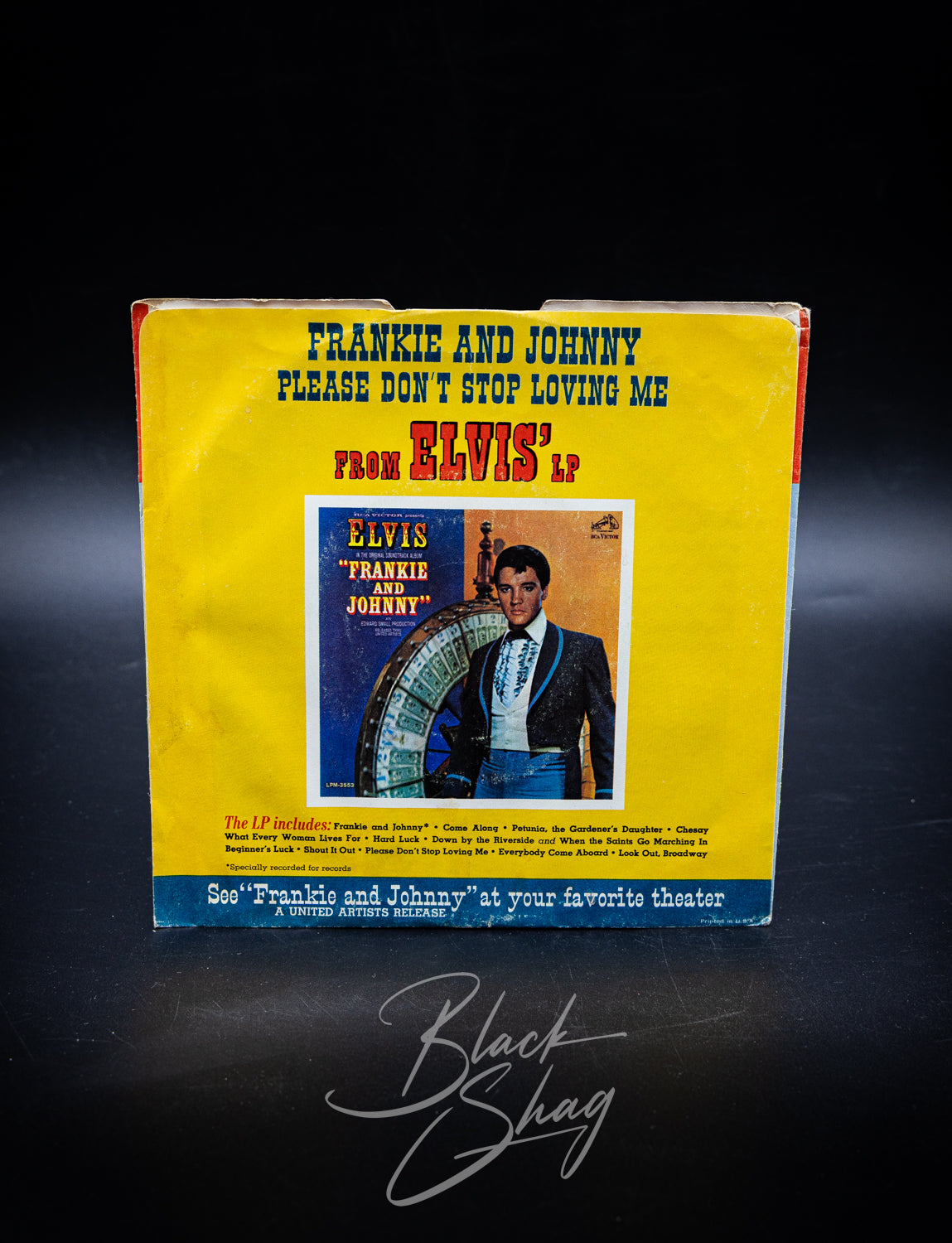 Vintage Elvis Presley Frankie and Johnny/Please Don't Stop Loving Me  7" Vinyl