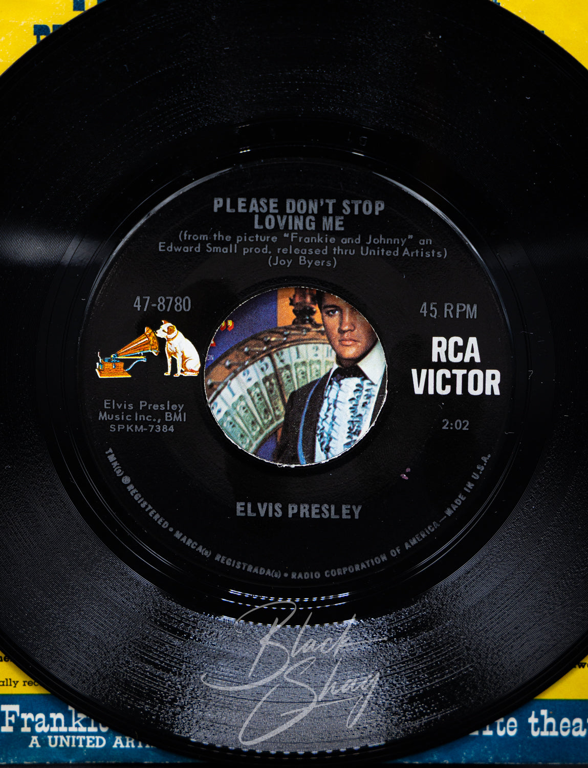 Vintage Elvis Presley Frankie and Johnny/Please Don't Stop Loving Me  7" Vinyl
