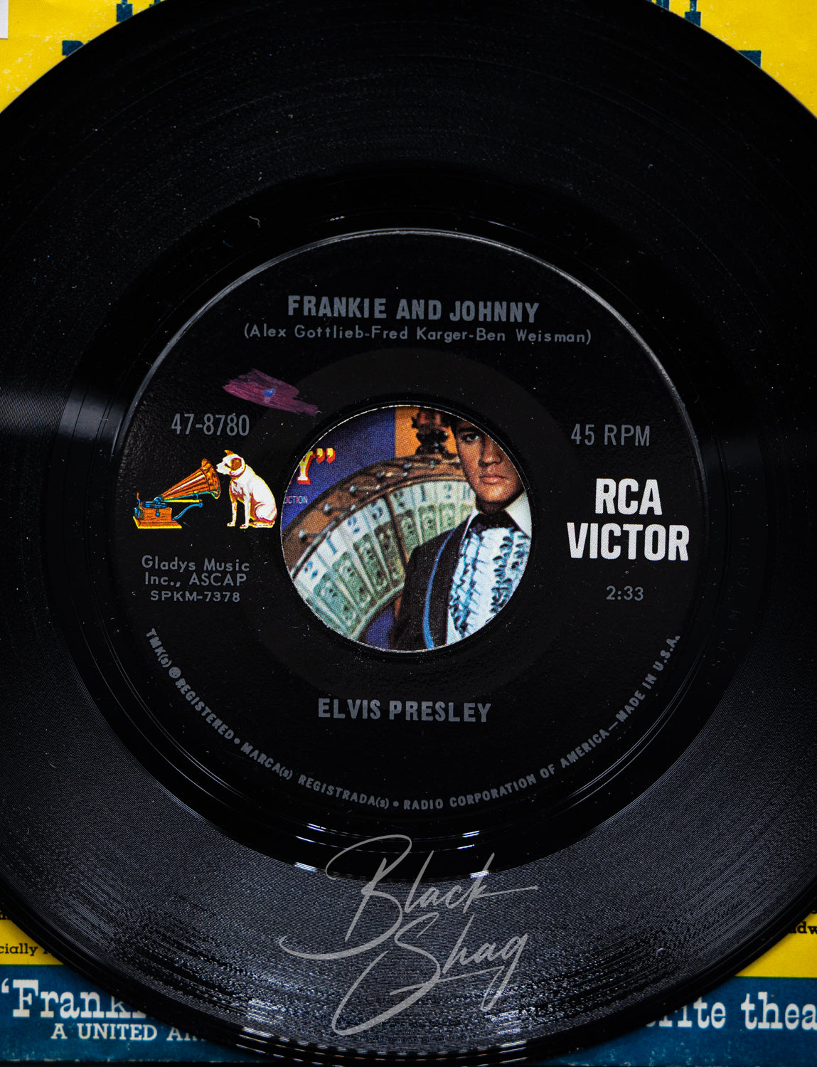 Vintage Elvis Presley Frankie and Johnny/Please Don't Stop Loving Me  7" Vinyl