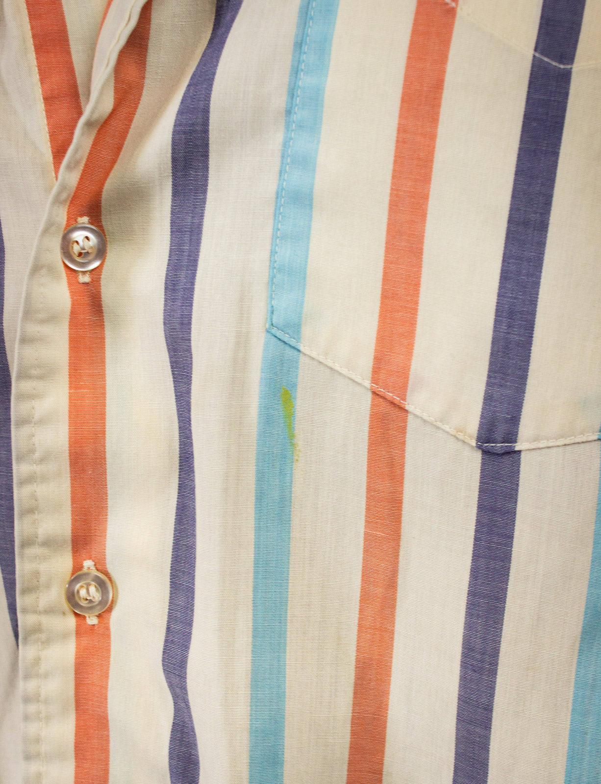 Vintage Enro Striped Button Up Shirt 70s Large