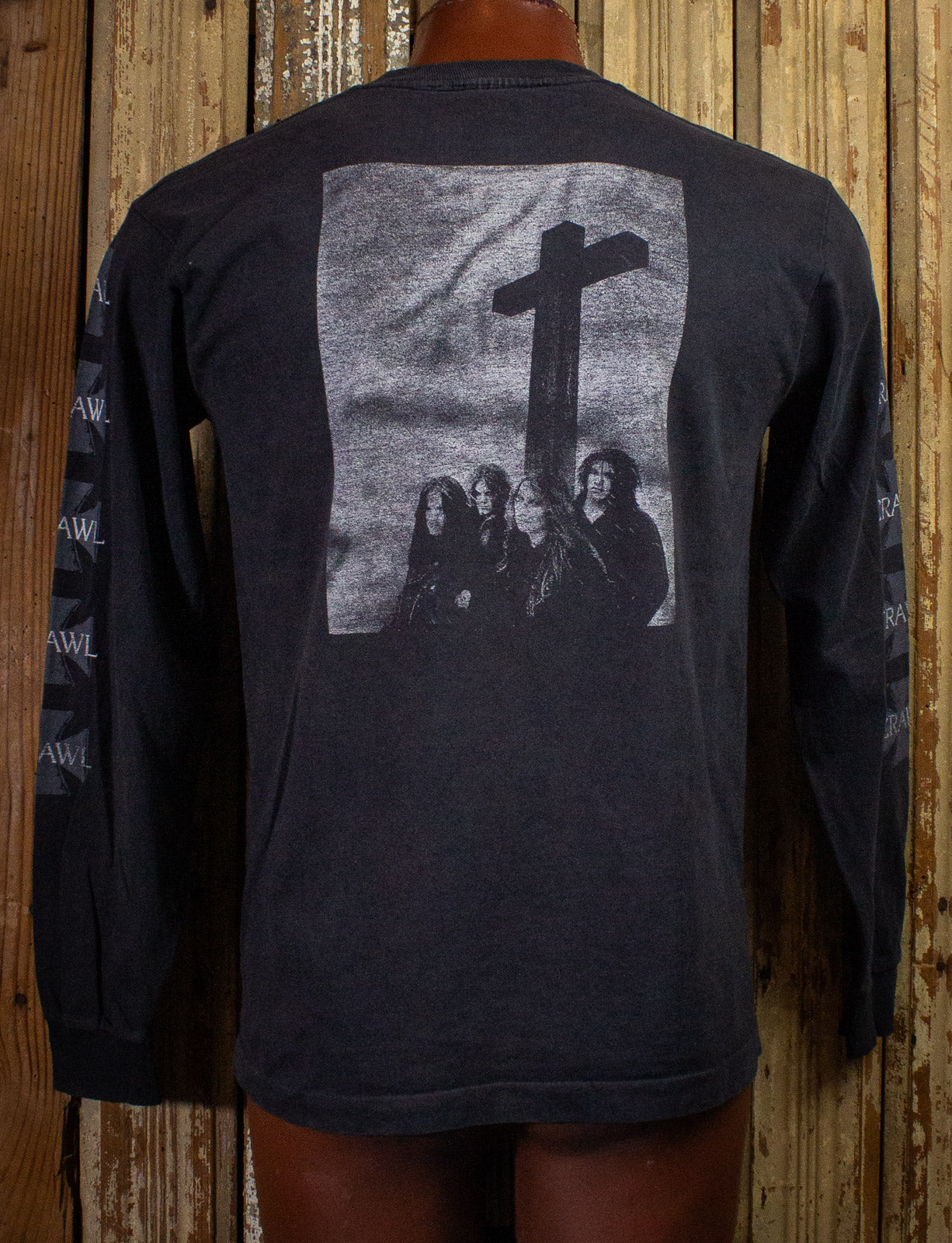 Vintage Entombed Crawl Concert T Shirt Long Sleeve 1991 Black Large