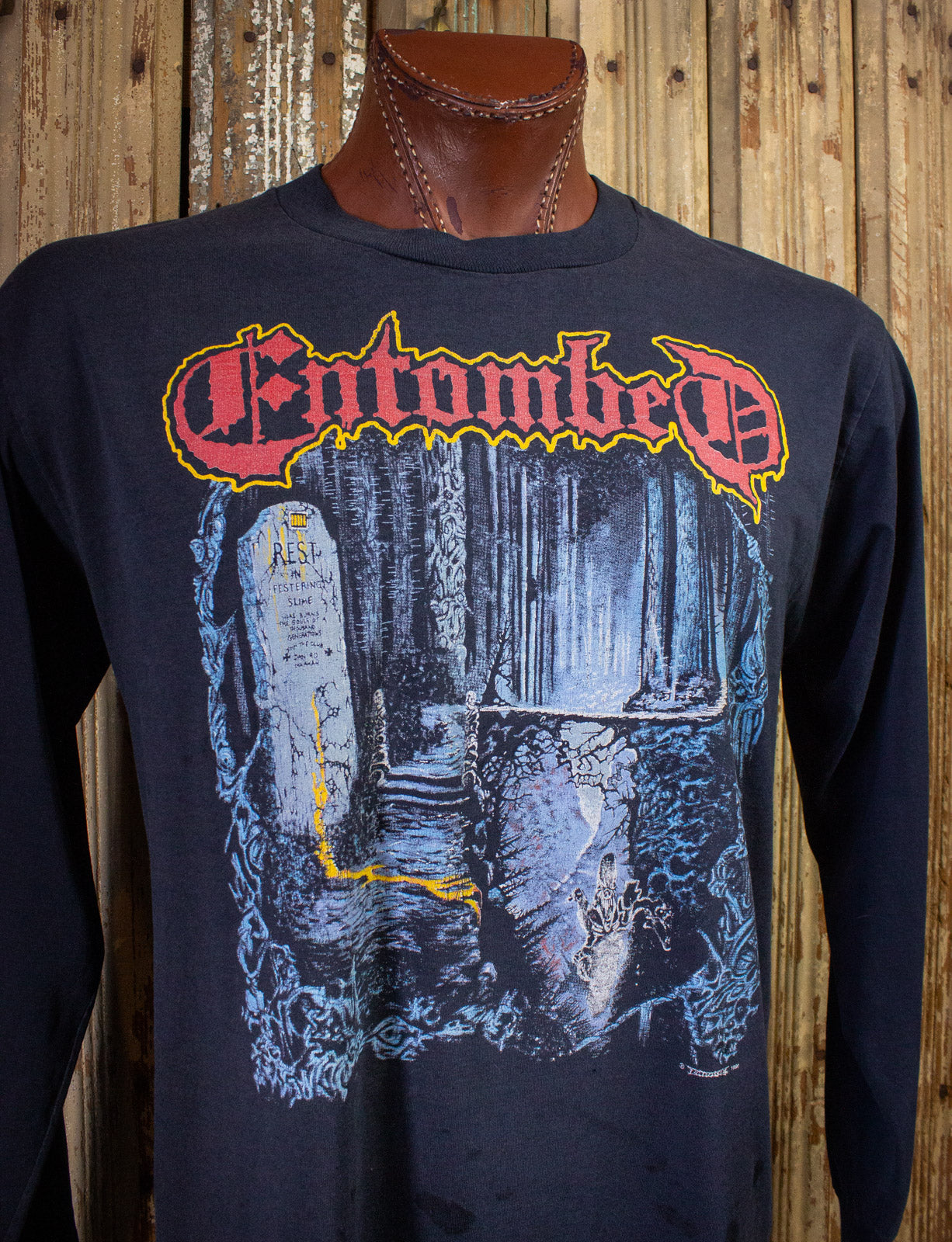 Vintage Entombed Left Hand Path Concert T Shirt 1990 Black XL