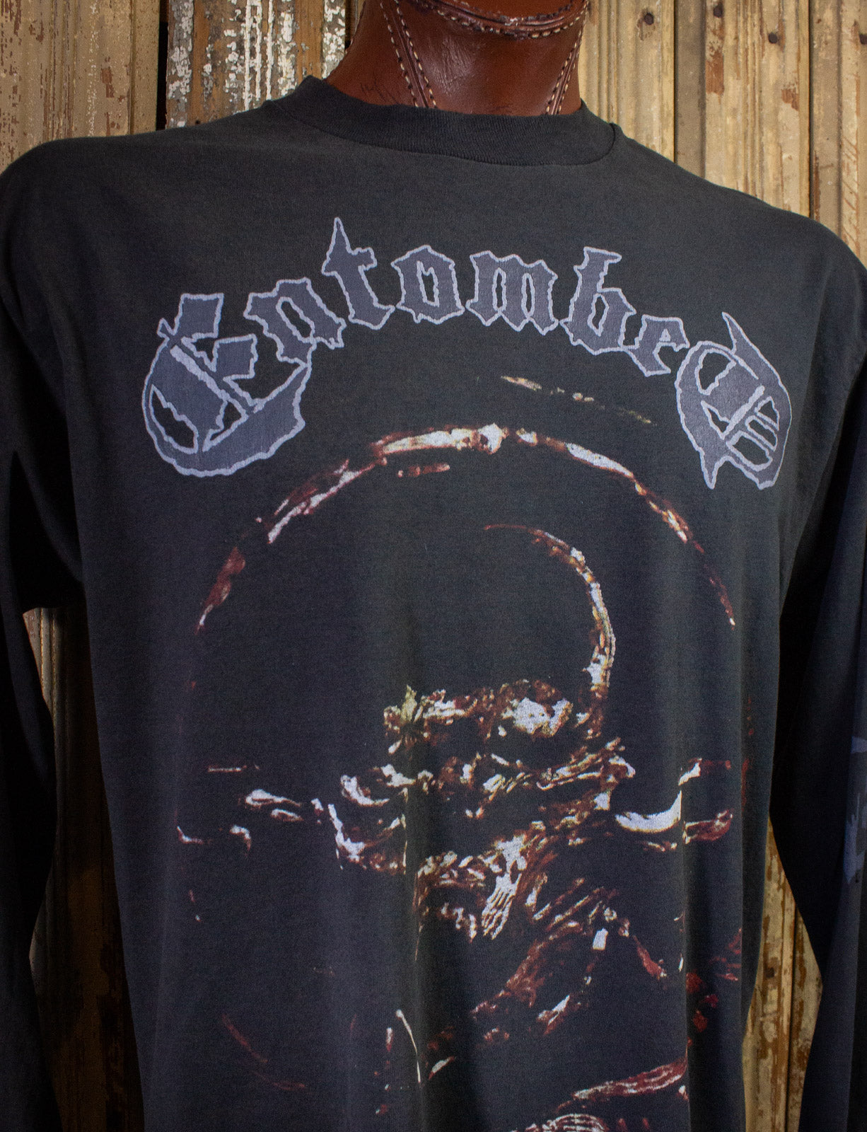 Vintage Entombed Misanthropic Long Sleeve Concert T Shirt 1993 Black XL