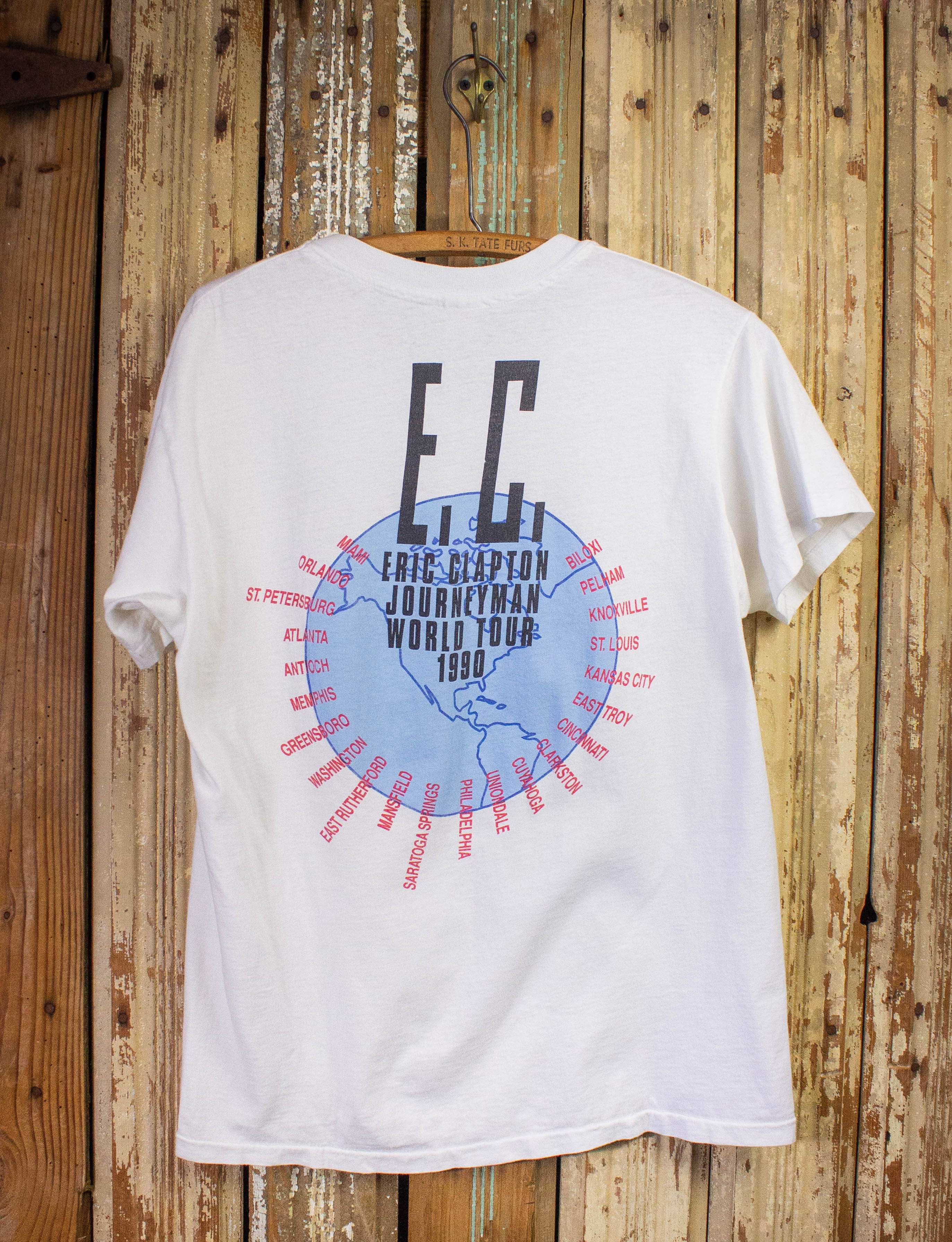 Vintage 1990 Eric 2024 Clapton journey man tour shirt