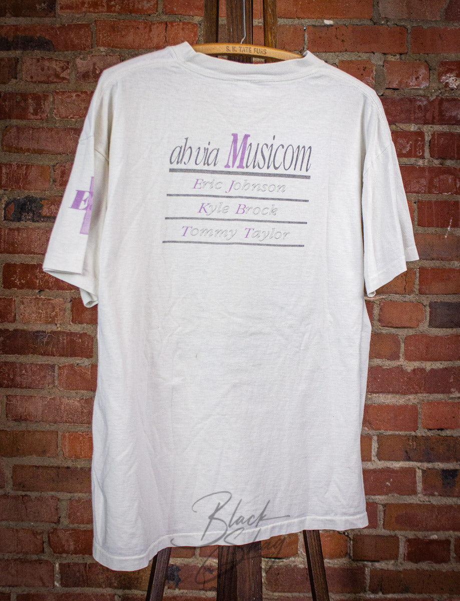 Vintage Eric Johnson Ah Via Musicom Concert T Shirt 1989 White XL