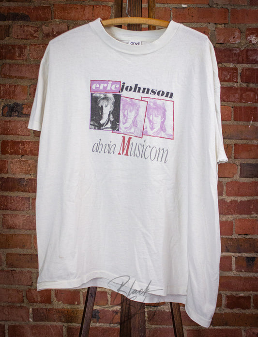 Vintage Eric Johnson Ah Via Musicom Concert T Shirt 1989 White XL
