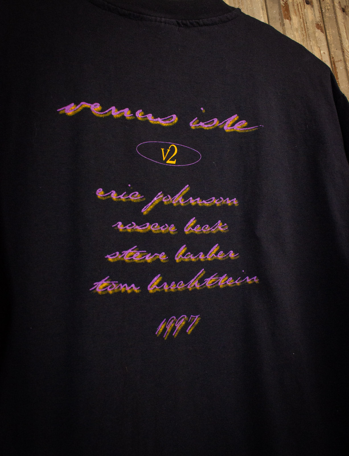 Vintage Eric Johnson Venus Isle Concert T Shirt 1997 Black Large