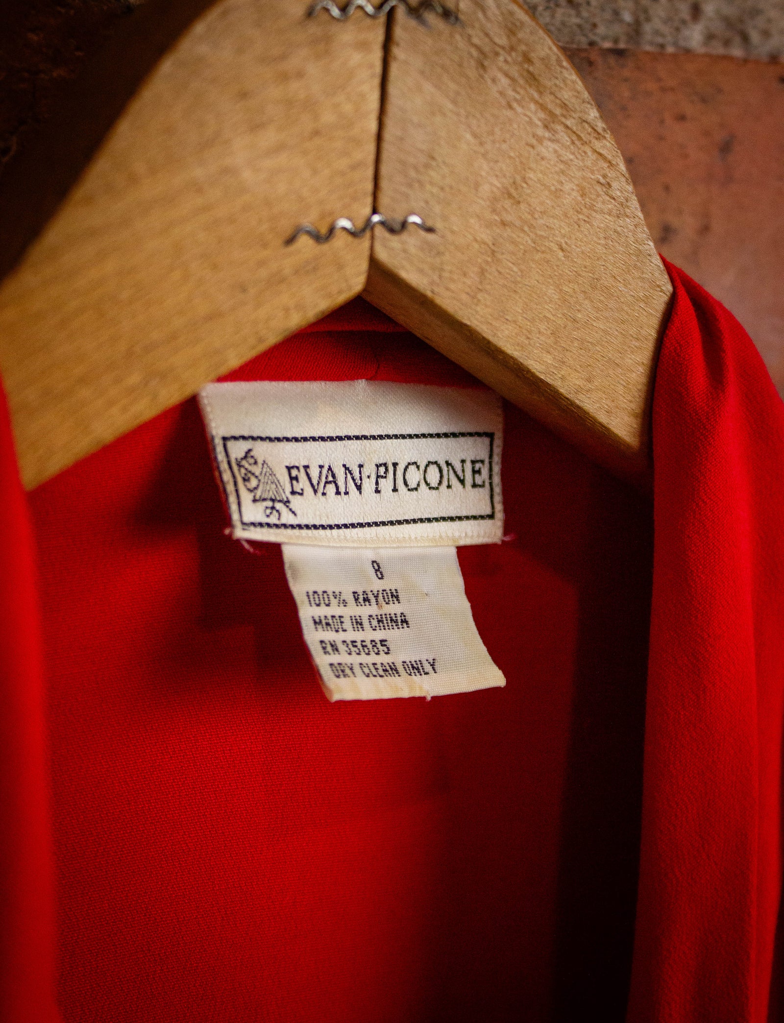 Vintage Evan Picone Red Front Wrap Blouse 80s Red Small