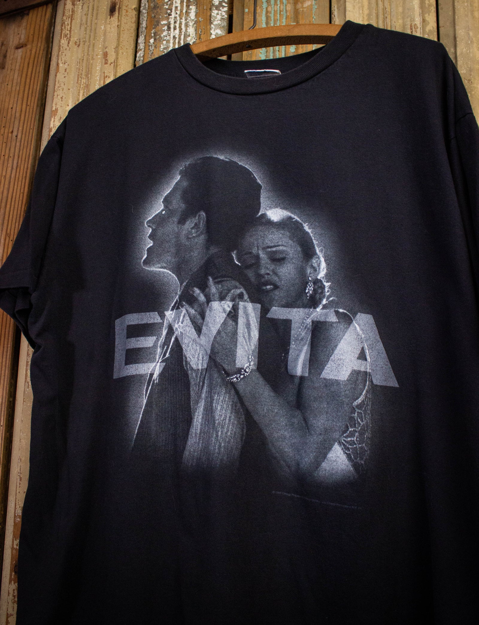 Vintage Evita Promo Graphic T Shirt Black XL