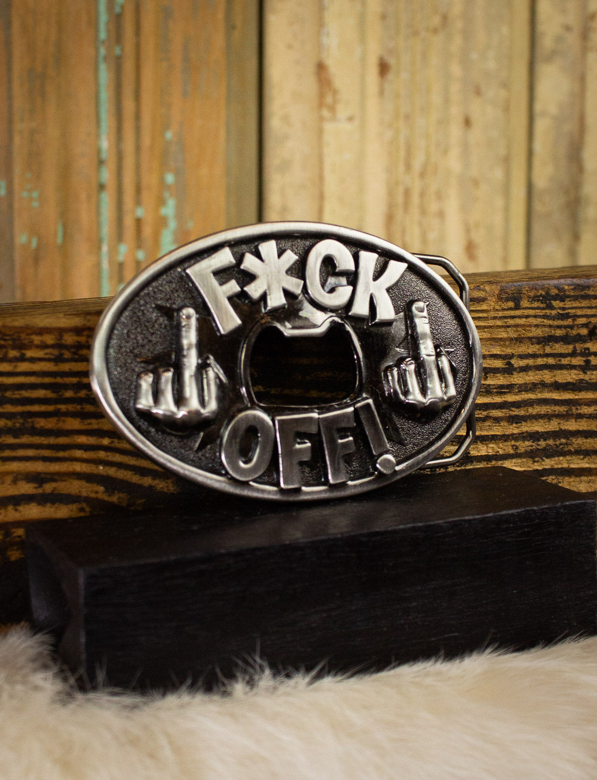 Vintage F*ck Off Belt Buckle