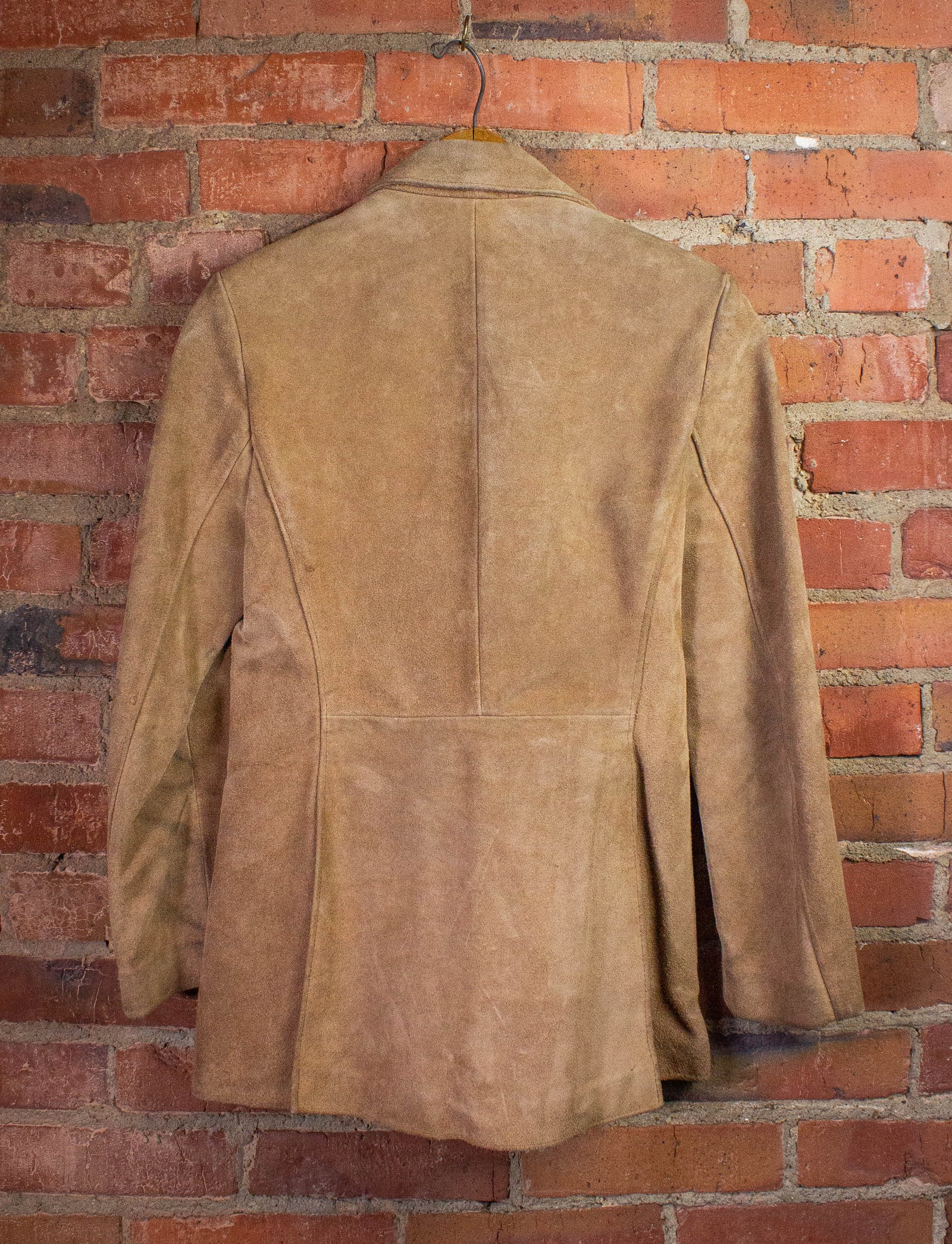 Vintage Fanny's Hide Suede Blazer Jacket 70s Tan Small