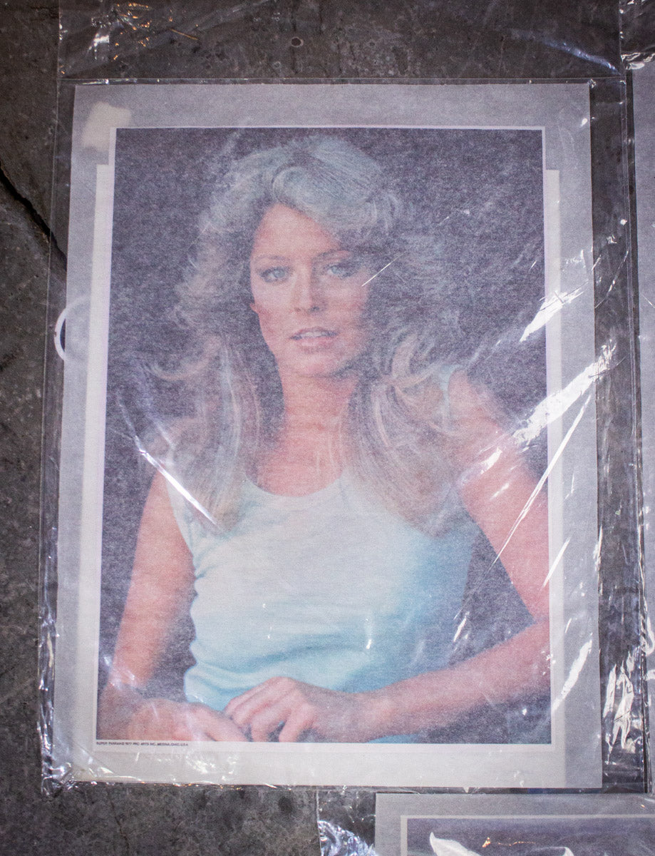 Vintage Farrah Fawcett Deadstock Iron On Transfer 1970s