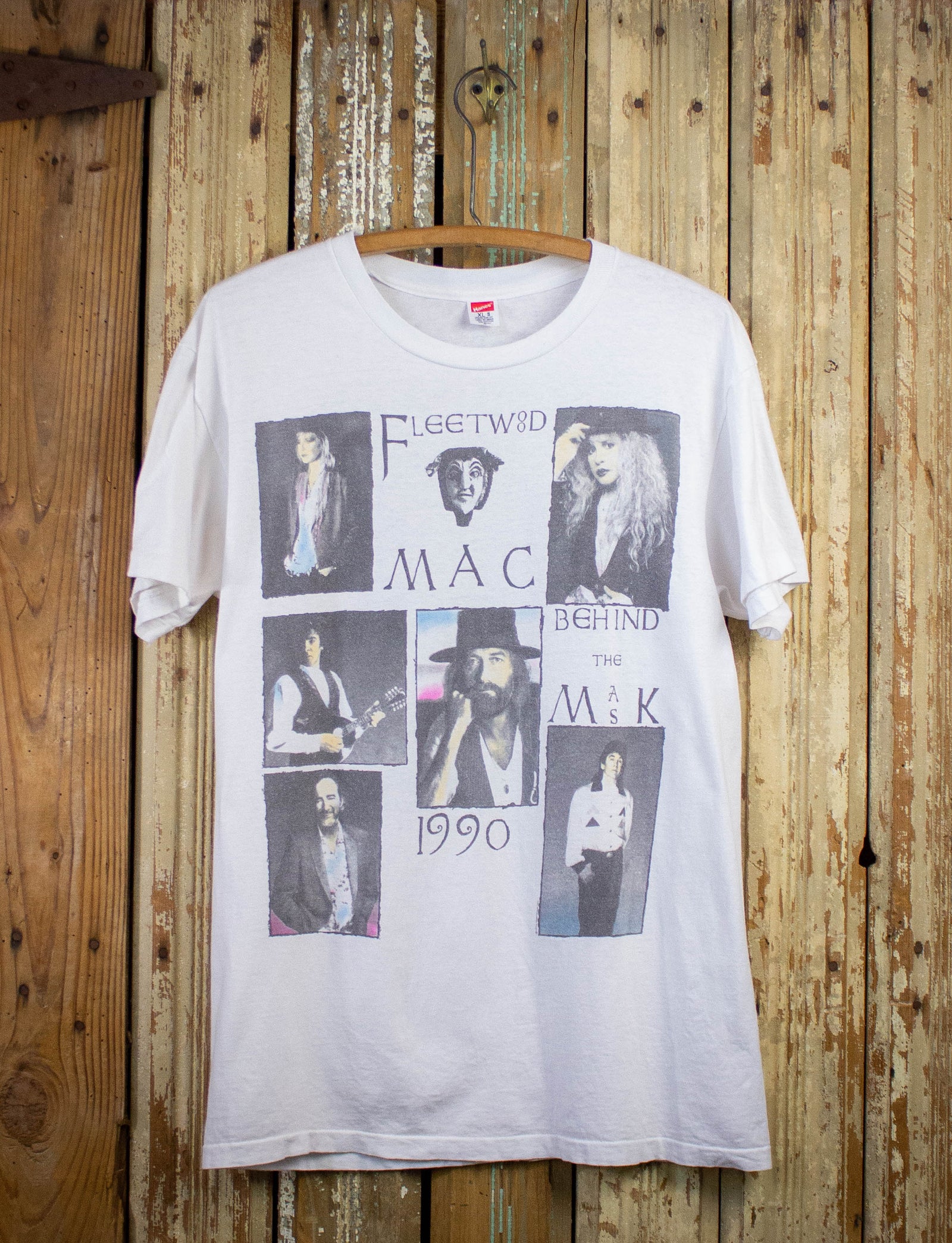 Vintage Fleetwood Mac Behind the Mask Concert T Shirt 1990 White