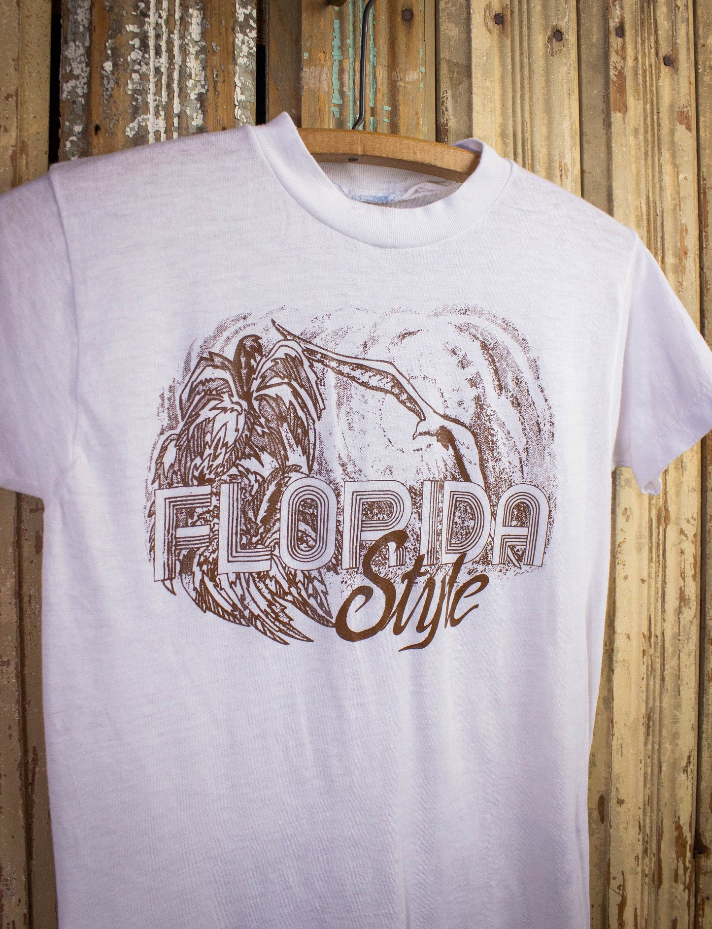 Vintage Florida Style Graphic T Shirt White XS