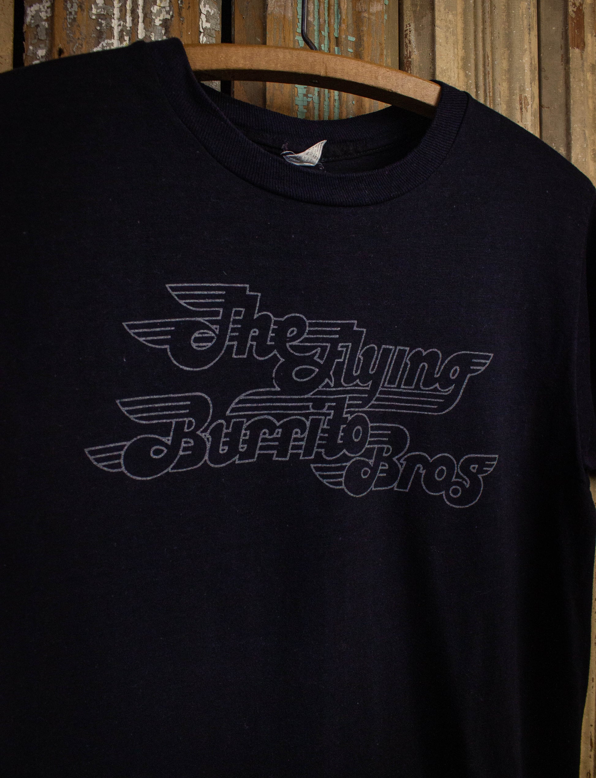 Vintage Flying Burrito Brothers Concert T Shirt 70s Black Small