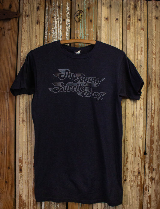 Vintage Flying Burrito Brothers Concert T Shirt 70s Black Small