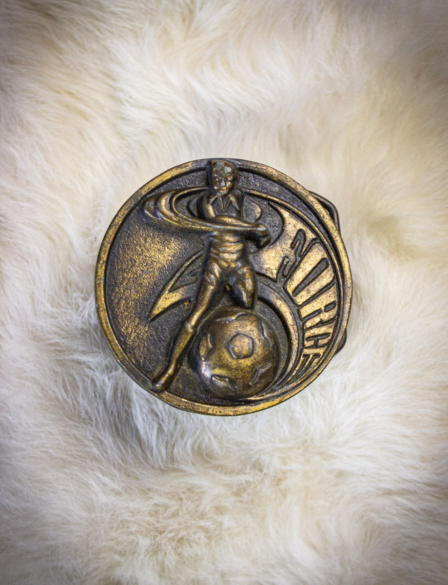 Vintage Soccer "Force" Belt Buckle 