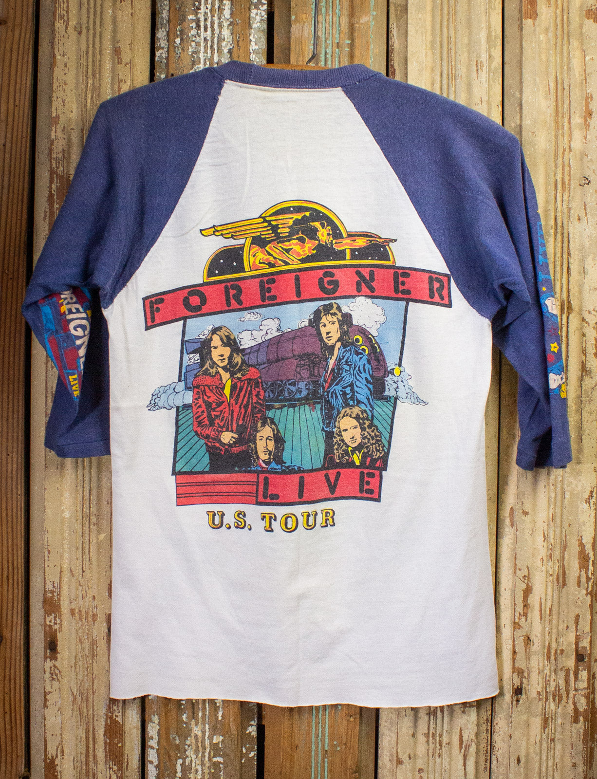 Vintage Foreigner 4 US Tour Raglan Concert T Shirt 1981 Small