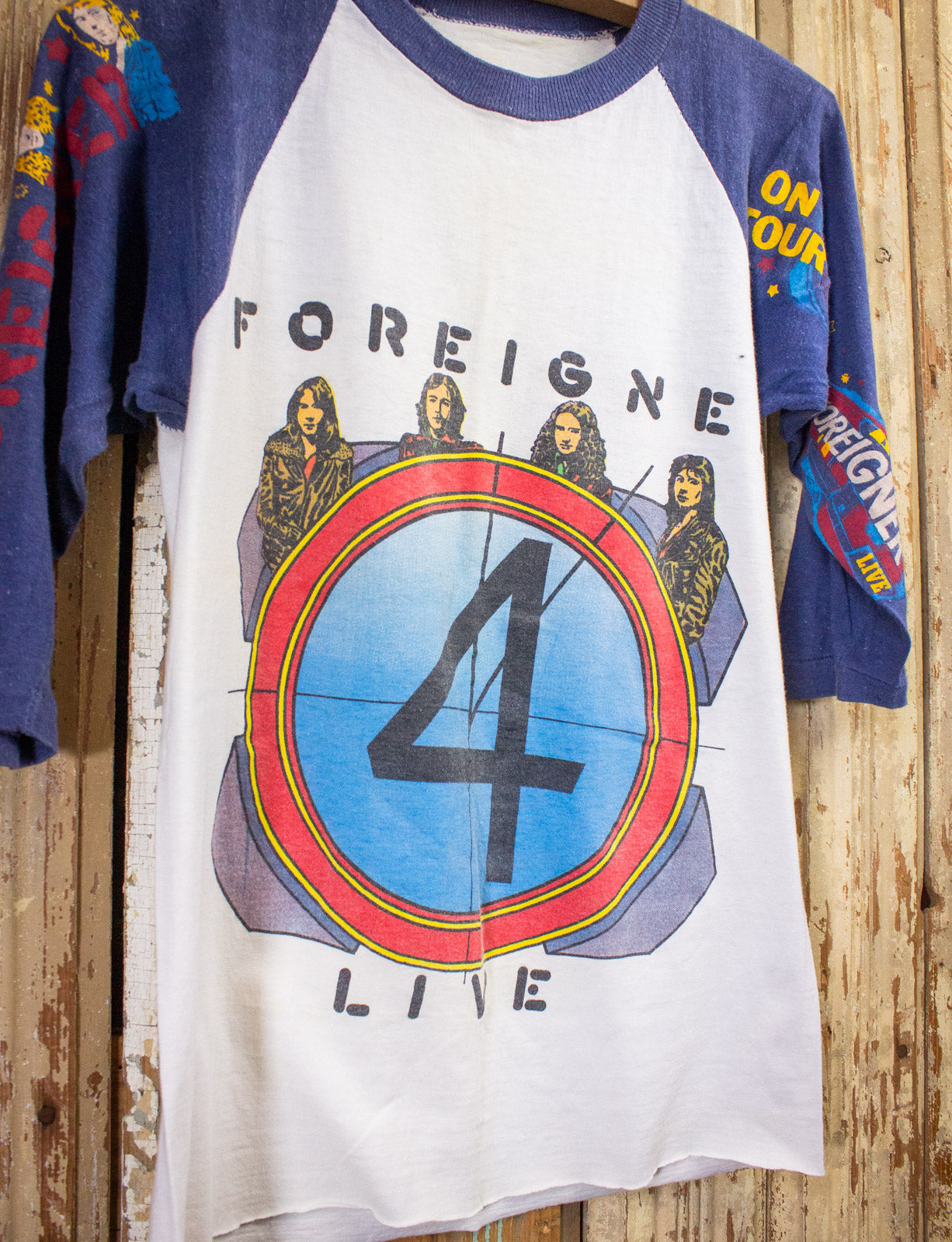 Vintage Foreigner 4 US Tour Raglan Concert T Shirt 1981 Small