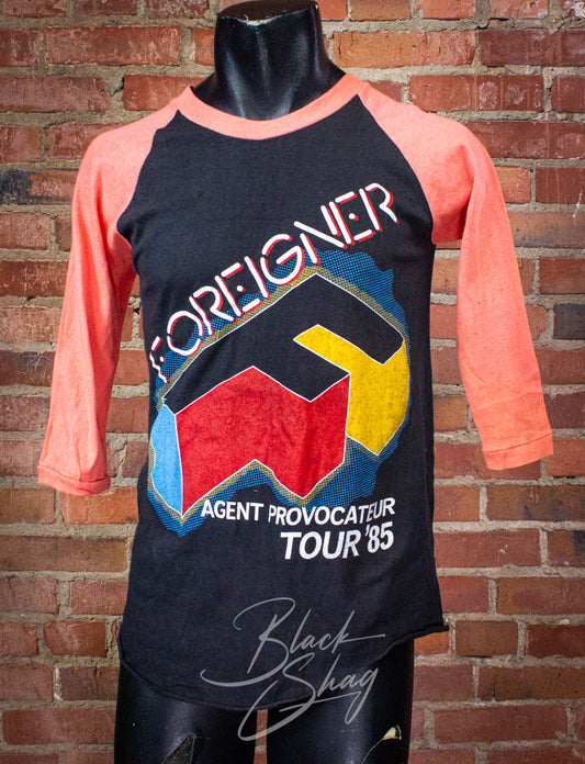 Vintage Foreigner Agent Provocateur Parking Lot Raglan Concert T Shirt 1985 Small