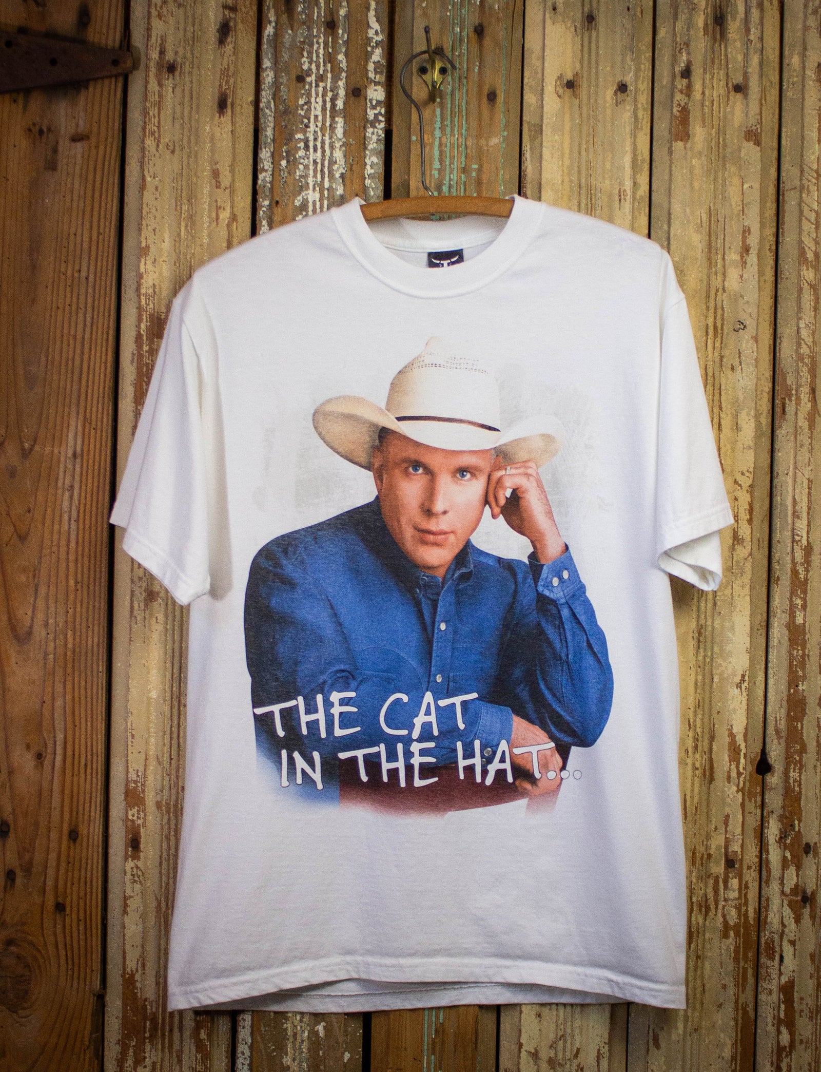Vintage Garth Brooks Cat In The Hat Concert T Shirt 2000s White Medium