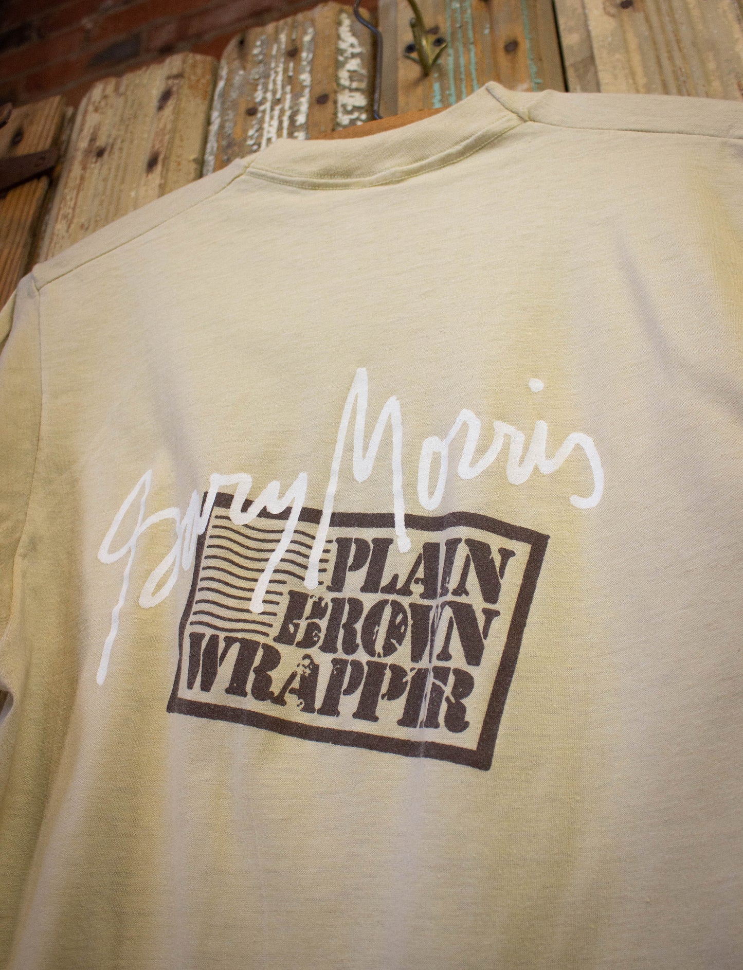 Vintage Gary Moris Plain Brown Wrapper Concert T-Shirt 1986 S