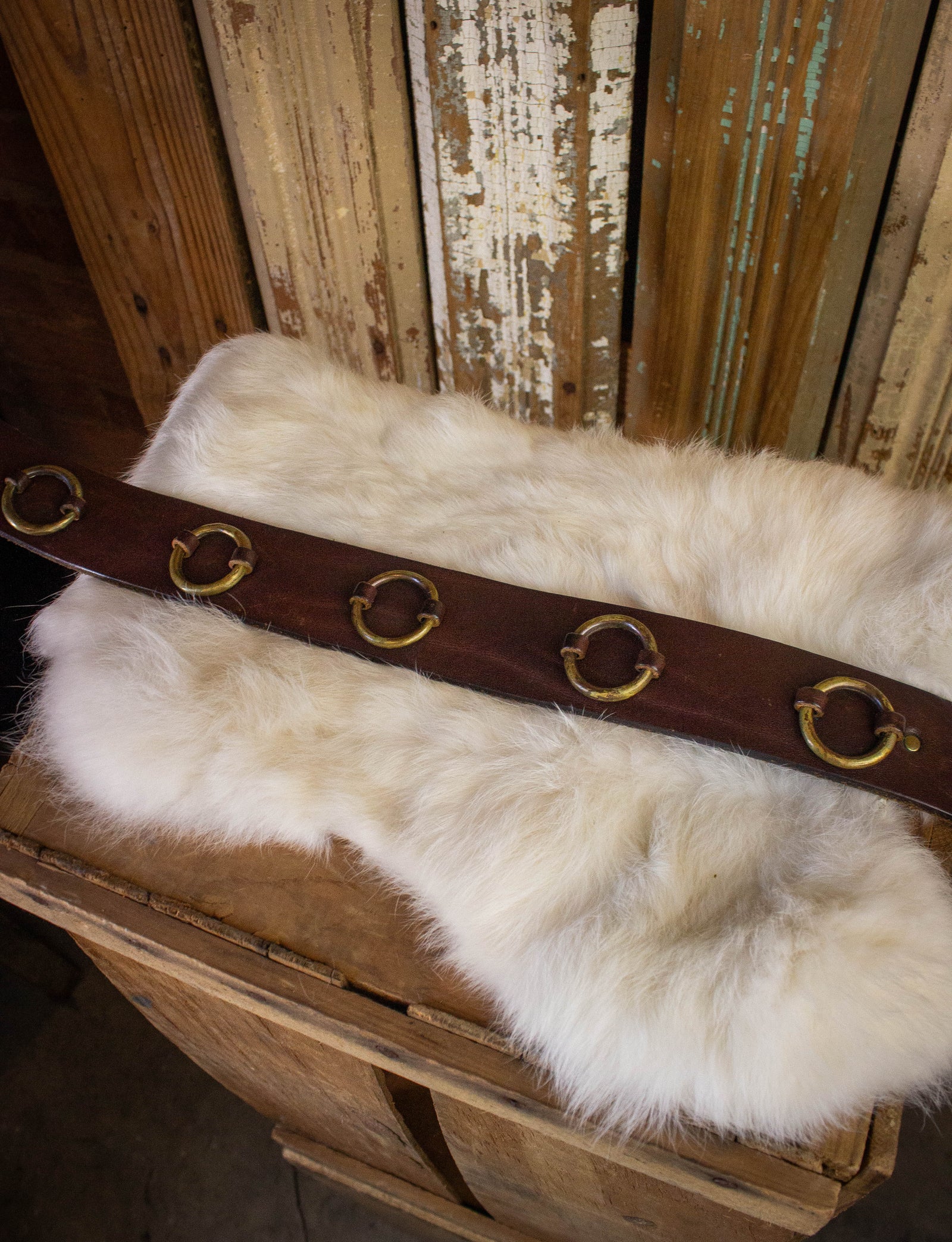 Vintage Gemini Brown Leather Belt