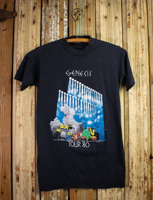 Vintage Genesis Tour Concert T Shirt 1980 Black XS