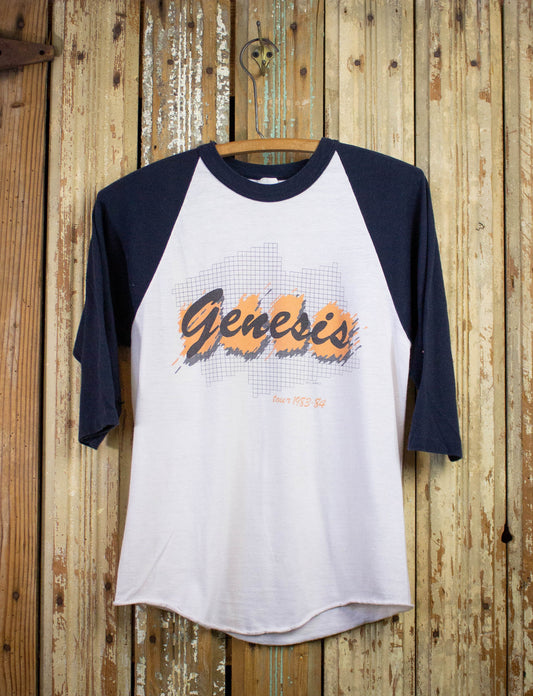 Vintage Genesis Mama Tour Raglan Concert T Shirt 1983-84 Navy/White Small