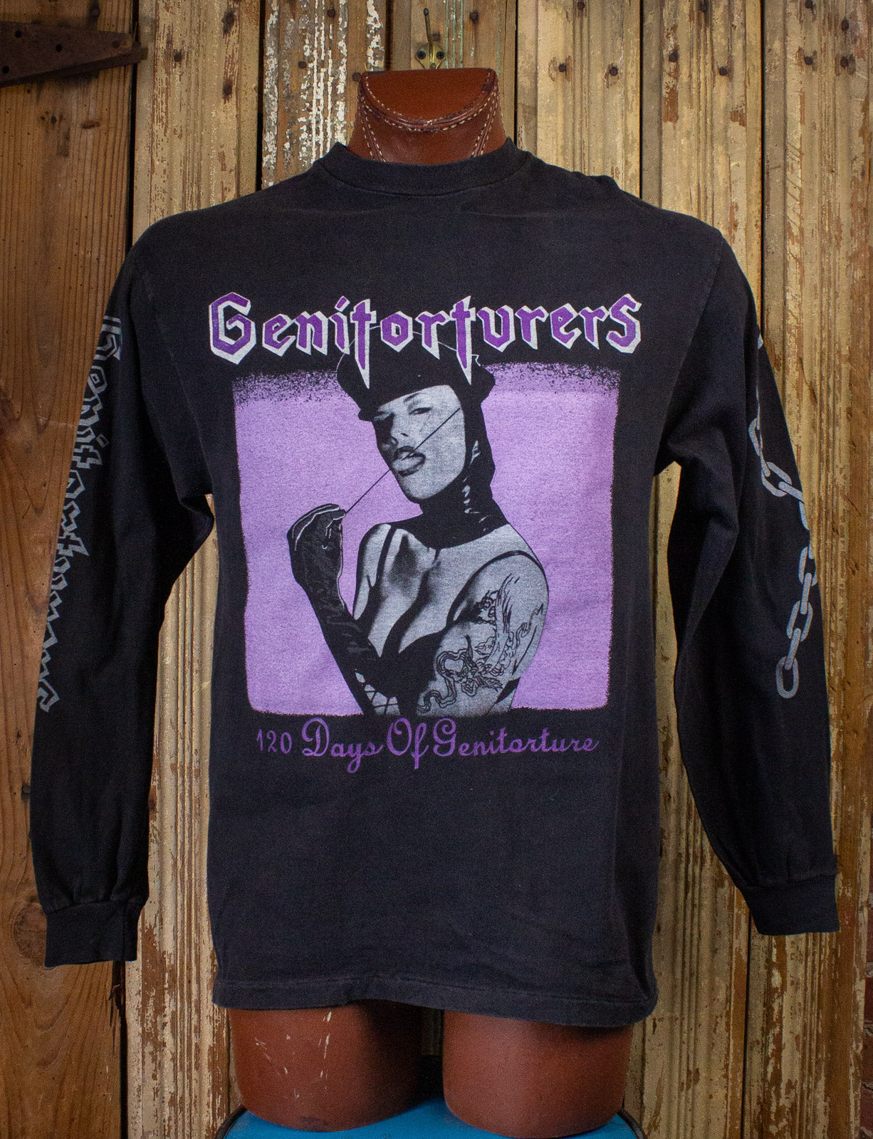Vintage Genitorturers 120 Days of Genitorture Long Sleeve Concert T Shirt 1993 Black Large