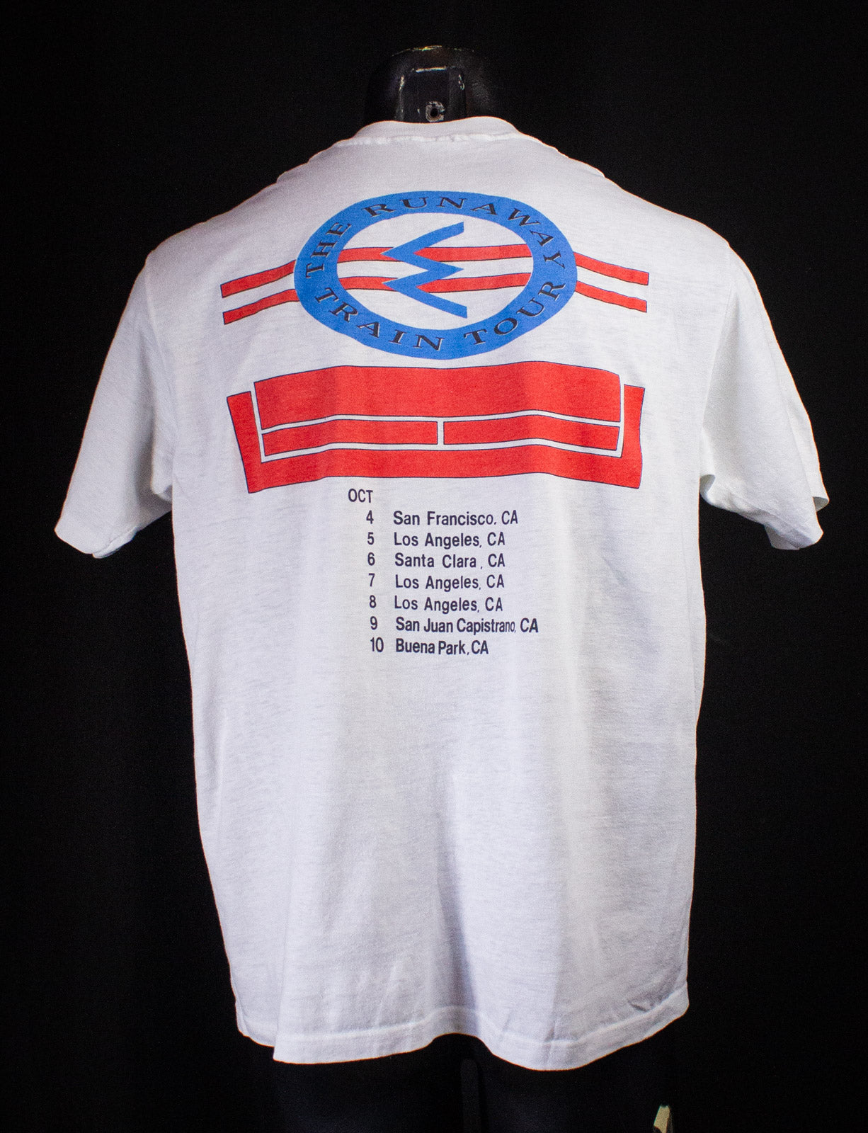 Vintage Go West Runaway Train Concert T Shirt 1987 White Large