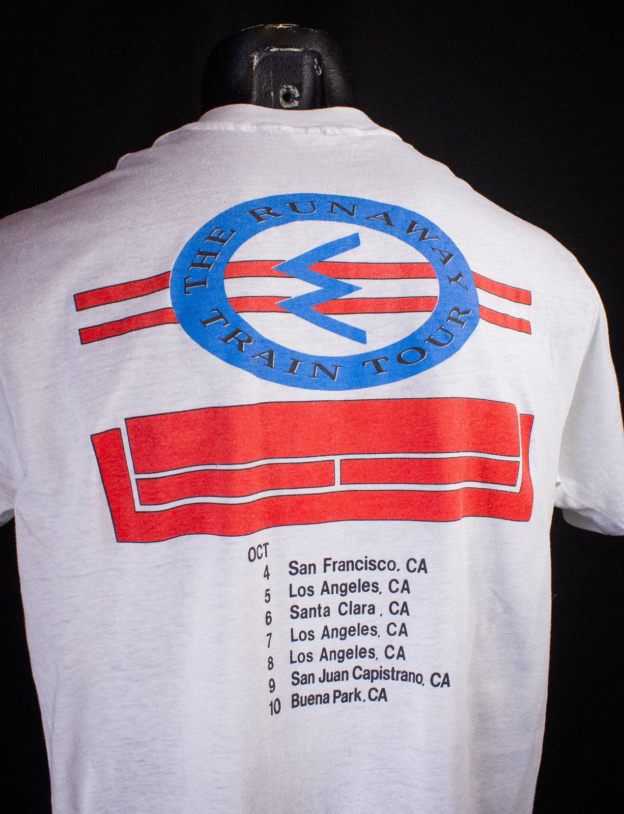 Vintage Go West Runaway Train Concert T Shirt 1987 White Large
