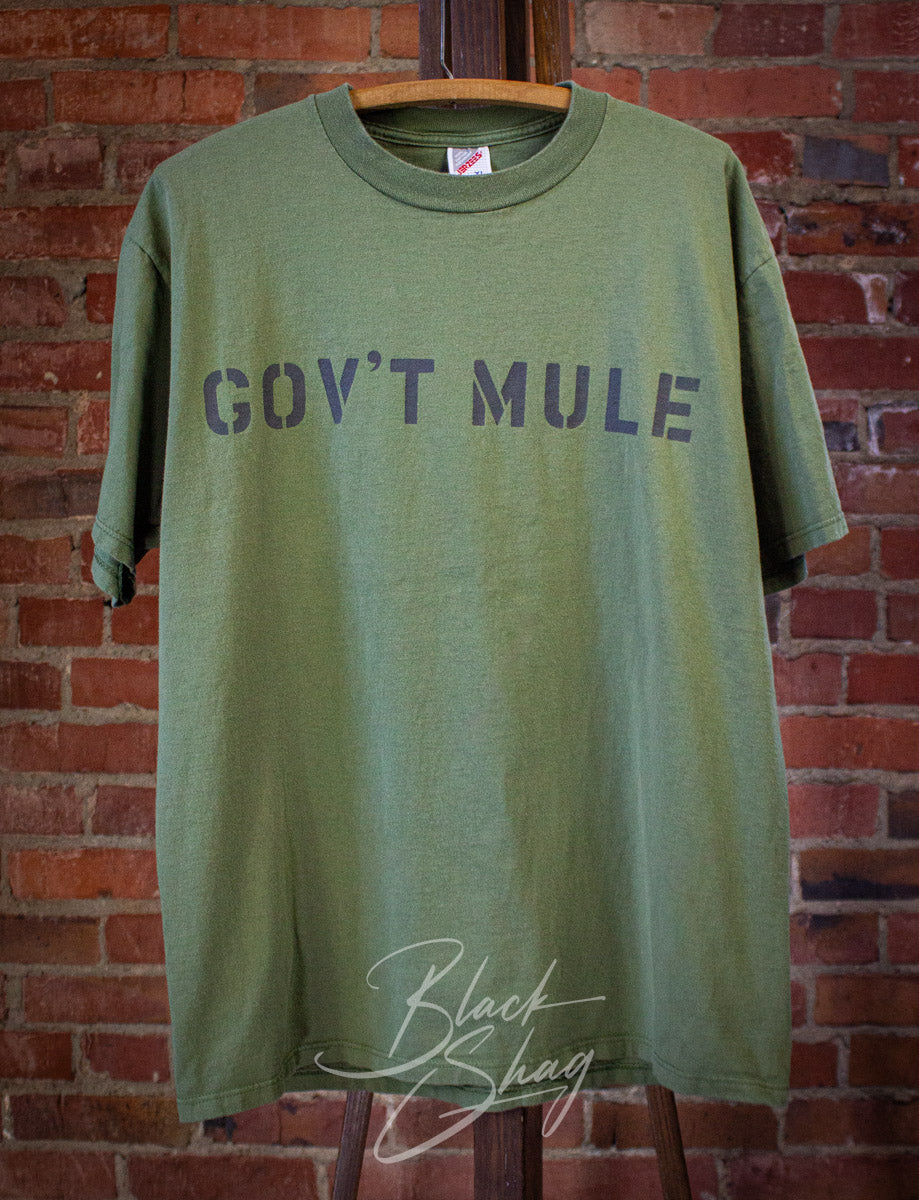 Vintage Gov't Mule McGathy 10th Annual Party Concert T Shirt 1995 Olive Green XL
