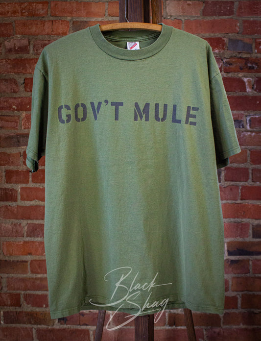 Vintage Gov't Mule McGathy 10th Annual Party Concert T Shirt 1995 Olive Green XL