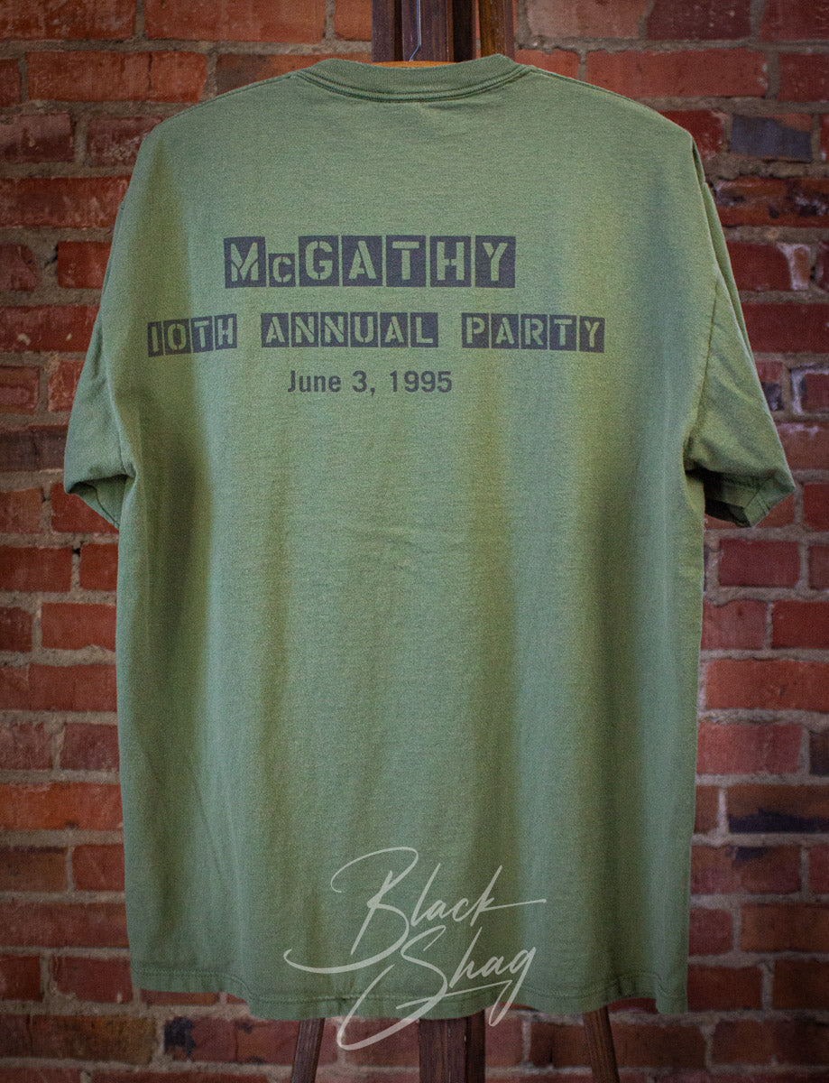 Vintage Gov't Mule McGathy 10th Annual Party Concert T Shirt 1995 Olive Green XL