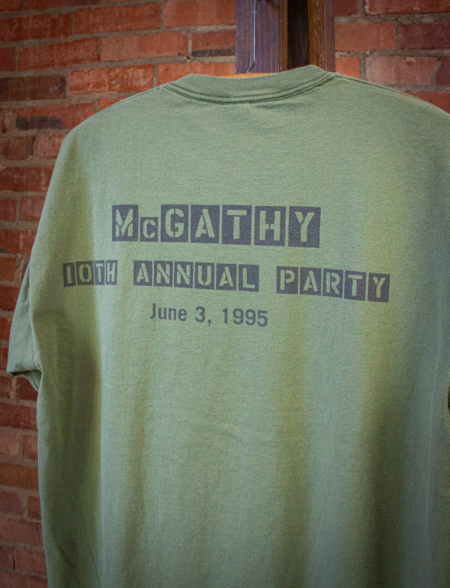 Vintage Gov't Mule McGathy 10th Annual Party Concert T Shirt 1995 Olive Green XL