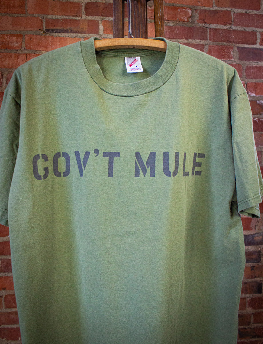 Vintage Gov't Mule McGathy 10th Annual Party Concert T Shirt 1995 Olive Green XL