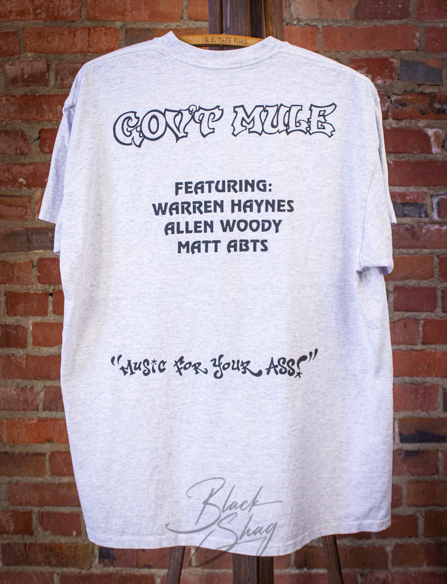 Vintage Gov't Mule Music for Your Ass Concert T Shirt 90s Light Gray XL