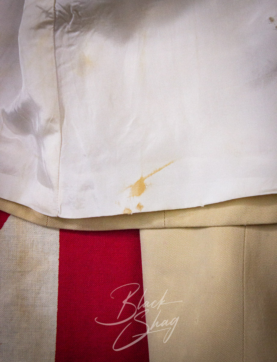 Vintage Granny Takes A Trip Cream Floral Sequined Suit 70s Owned By Keith West (The Brats)