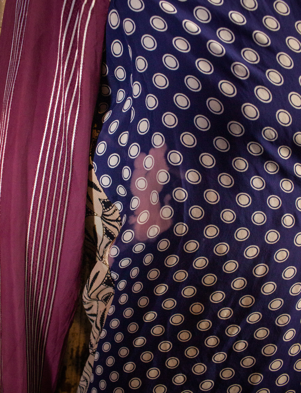 Vintage Granny Takes A Trip Multi-Pattern Print Button Up Shirt Medium