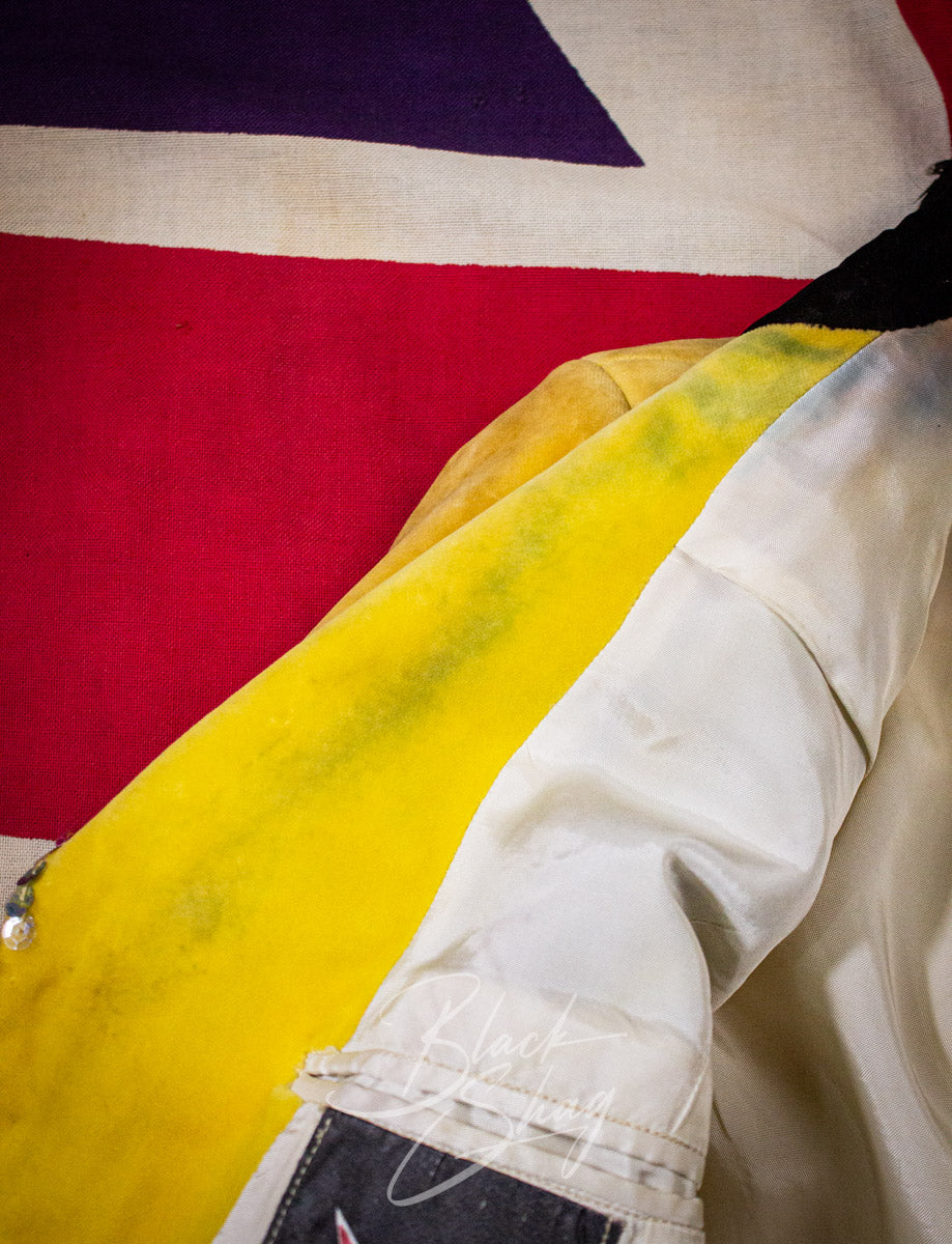 Vintage Granny Takes A Trip Yellow Velvet Sequined Suit 70s Owned By Keith West (The Brats)