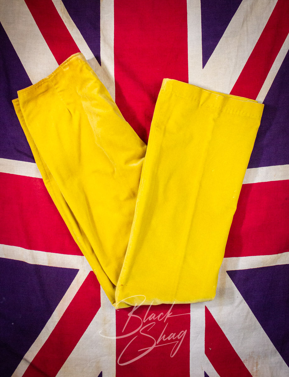 Vintage Granny Takes A Trip Yellow Velvet Sequined Suit 70s Owned By Keith West (The Brats)