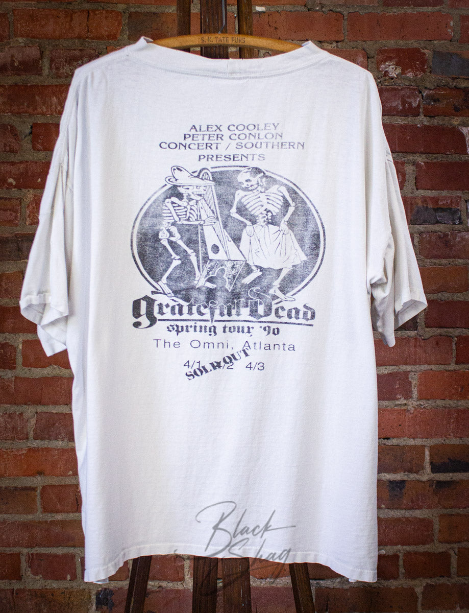 Vintage Grateful Dead Atlanta Omni Concert T Shirt 1990 White
