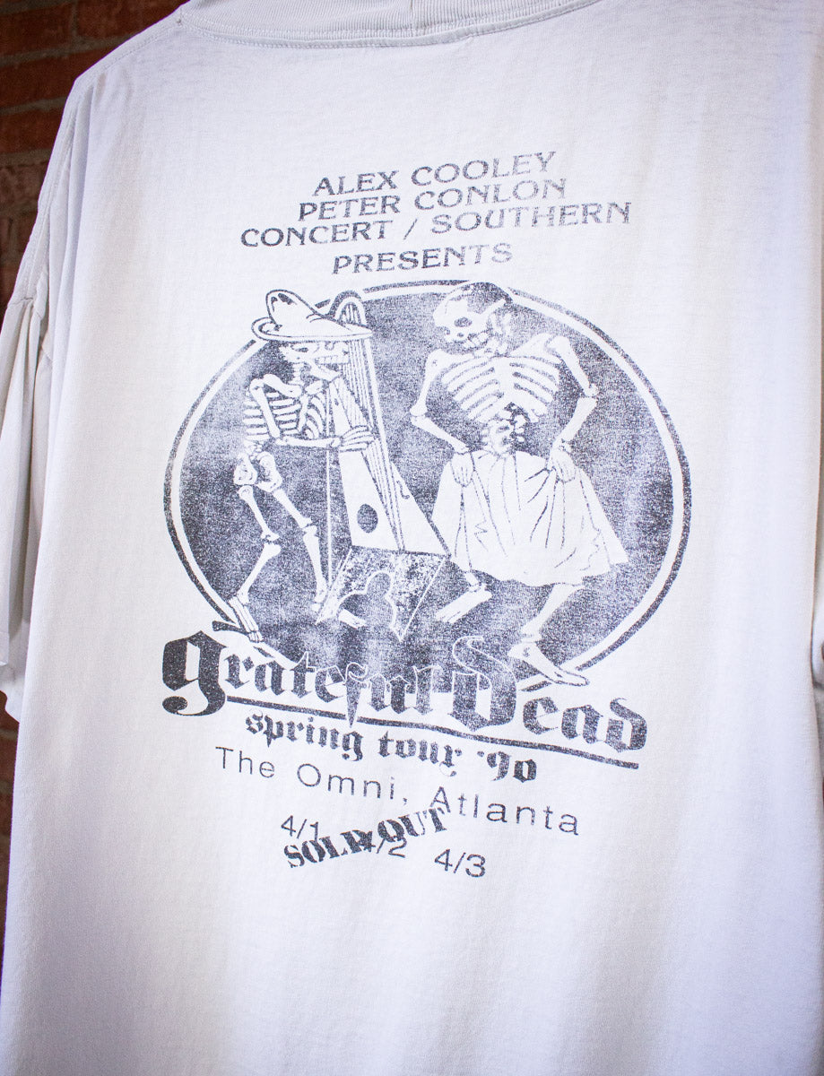 Vintage Grateful Dead Atlanta Omni Concert T Shirt 1990 White